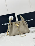 Small 25 Hobo Grey Suede