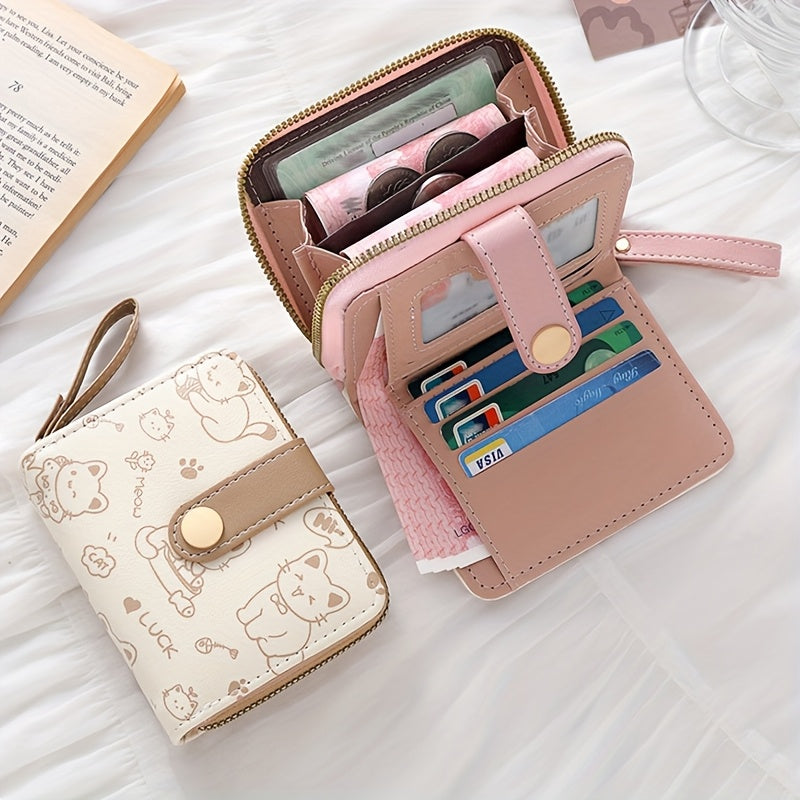 Printed cute little bear lady's wallet