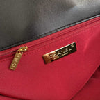 19 sequin Flap Bag black