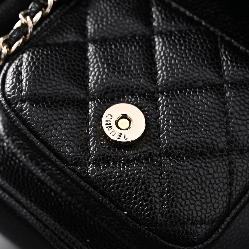Duma Backpack  Black Quilted Lambskin with Gold-Tone Hardware (24A Collection)