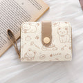 Printed cute little bear lady's wallet