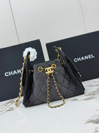 Mini 25 Quilted Leather Handle Shoulder Bag with Chain Strap (20 x 22 x 12.5) cm