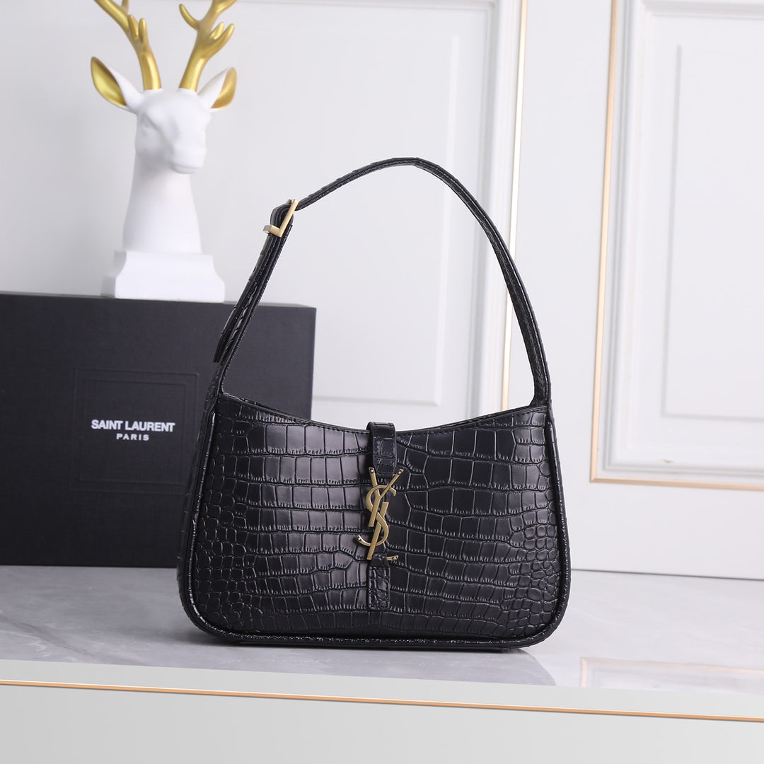 Croc-Embossed The 5 to 7 Hobo Bag