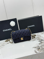 Square Mini Classic Flap Bag Velvet
