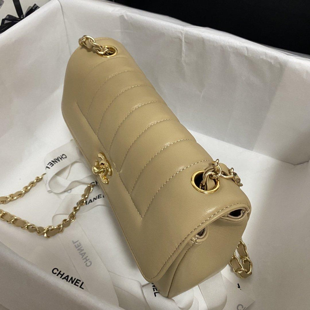 Vertical Quilted Flap Bag