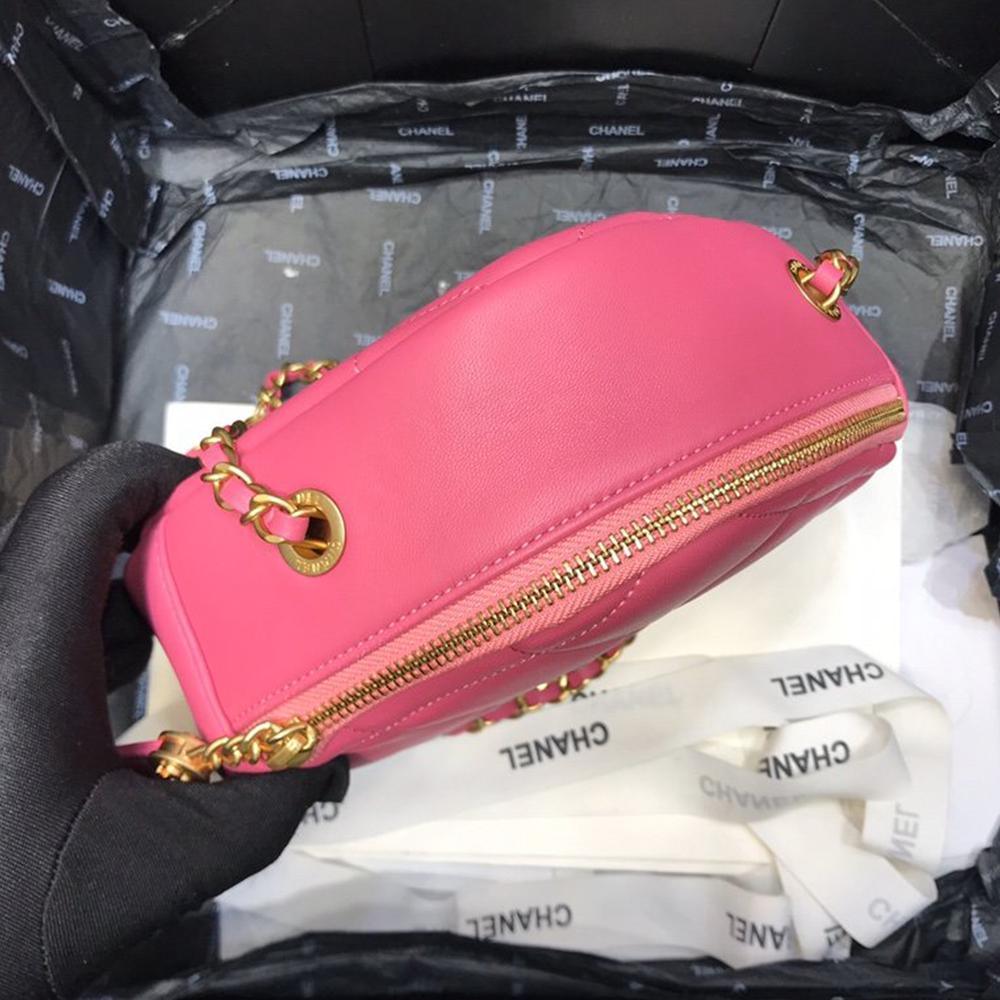 lambskin diamond cut Pink bag