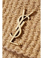 SAINT LAURENT Kate medium raffia shoulder Bag