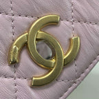 Mini Flap Bag Pink with top handle
