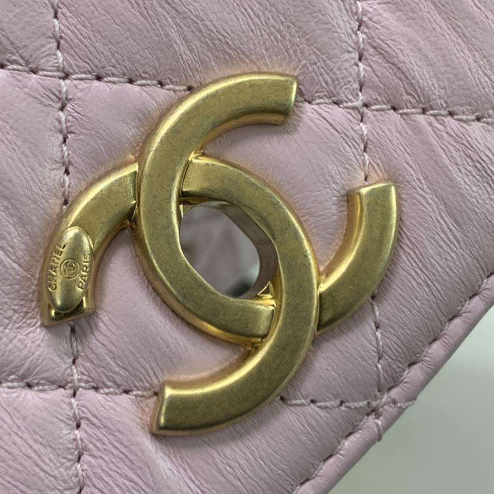 Mini Flap Bag Pink with top handle