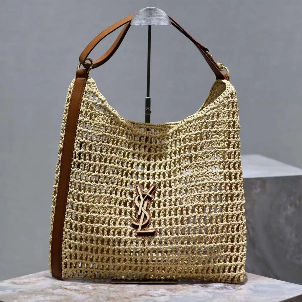 SAINT LAURENT Raffia tote Bag