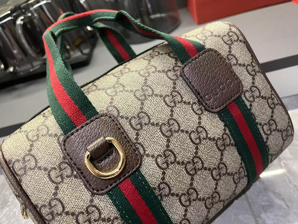 Mini GG Handbag - Beige and dark brown