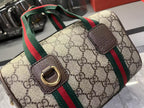 Mini GG Handbag - Beige and dark brown