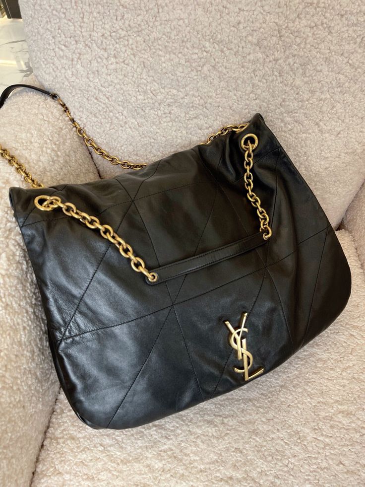 SAINT LAURENT Chain Leather Shoulder Bag
