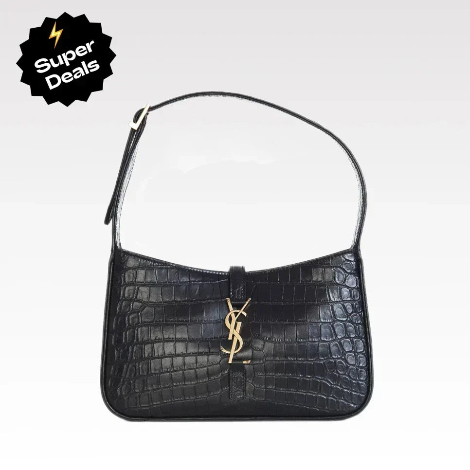 Croc-Embossed The 5 to 7 Hobo Bag