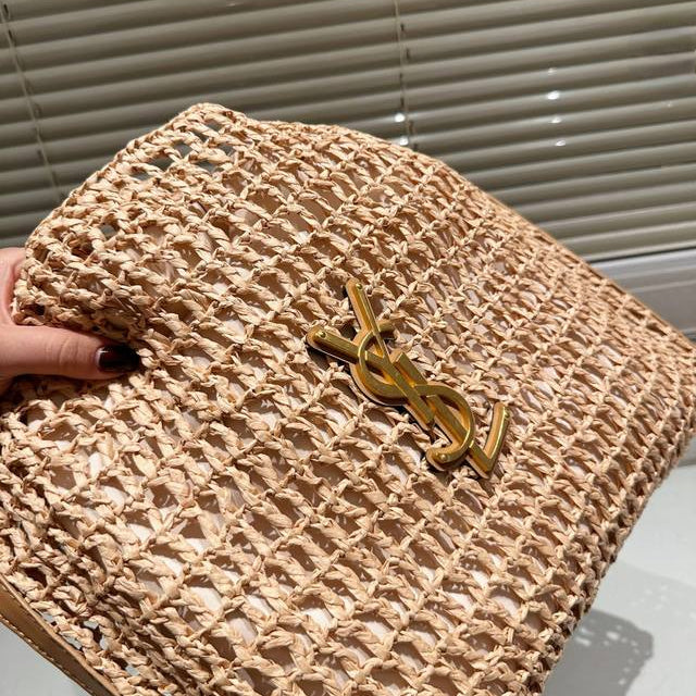 SAINT LAURENT Raffia tote Bag