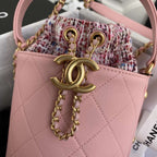 2020 Tweed Soul Bucket Bag Pink