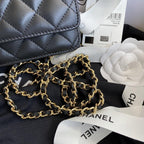 Wallet on chain WOC Black Lambskin