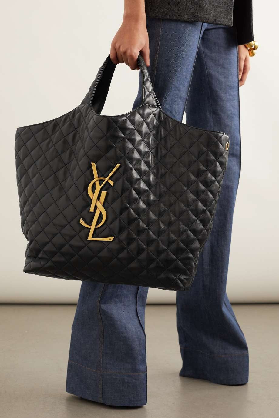 SAINT LAURENT Icare extra large embellished quilted leather tote60 ?? 39 ?? 8 cm