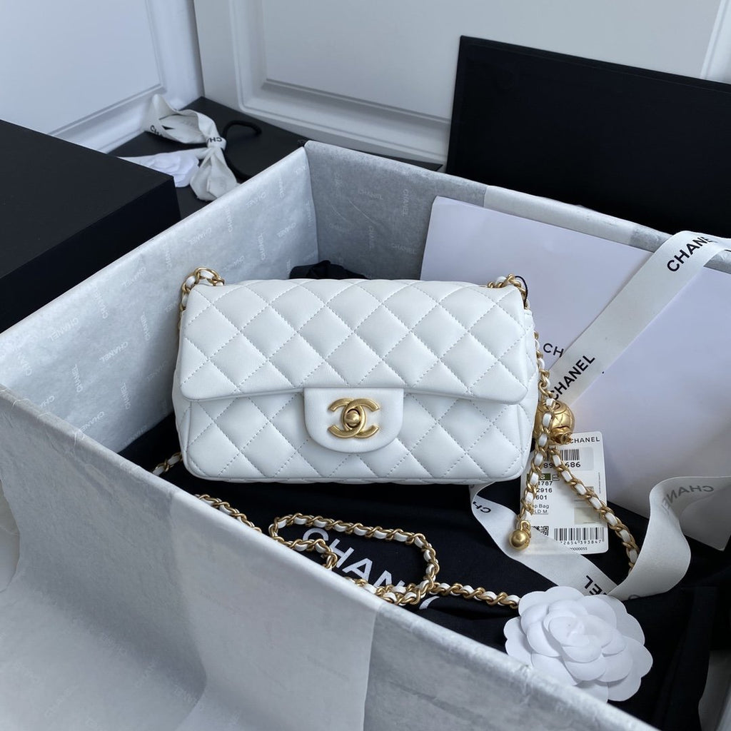 Pearl crush Mini Flap Bag