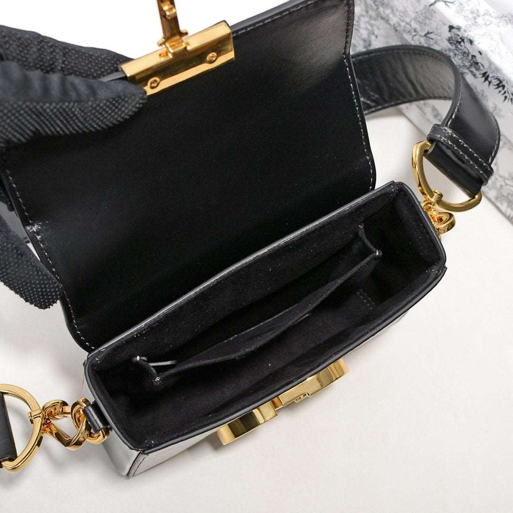 30 Montaigne Flap Shoulder Crossbody Bag with CD Clasp and Adjustable Leather Strap (24 x 17 x 8) cm