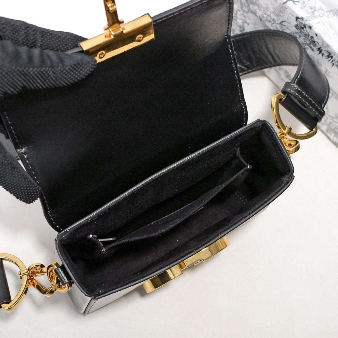 30 Montaigne Flap Shoulder Crossbody Bag with CD Clasp and Adjustable Leather Strap (24 x 17 x 8) cm