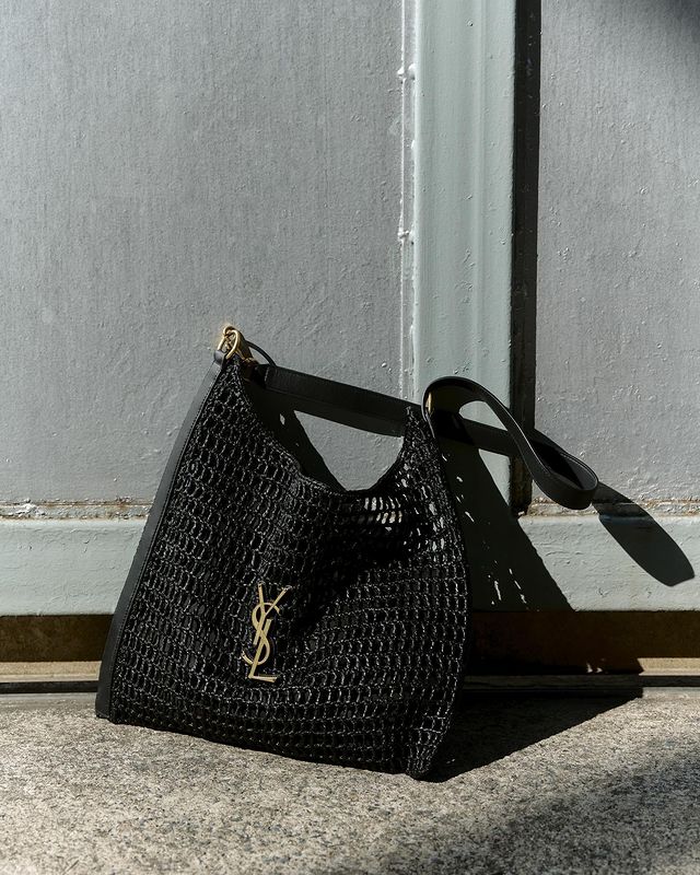 SAINT LAURENT Raffia tote Bag