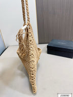 SAINT LAURENT Raffia Tote Bag Beach Casual 37x22cm