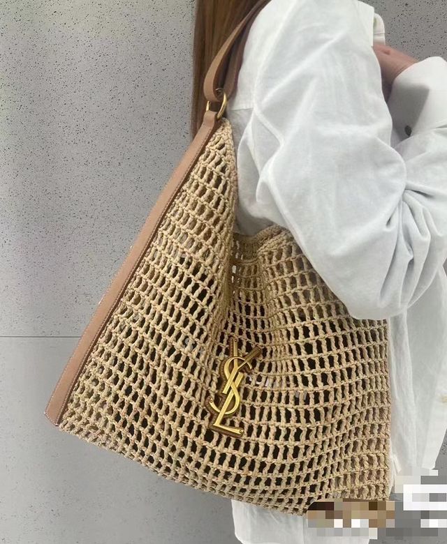 SAINT LAURENT Raffia tote Bag