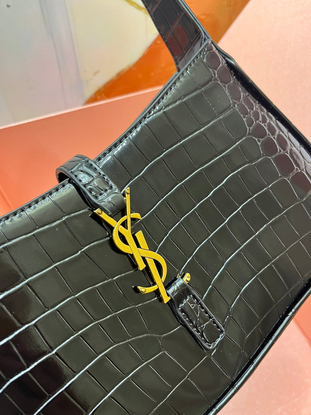 Croc-Embossed The 5 to 7 Hobo Bag