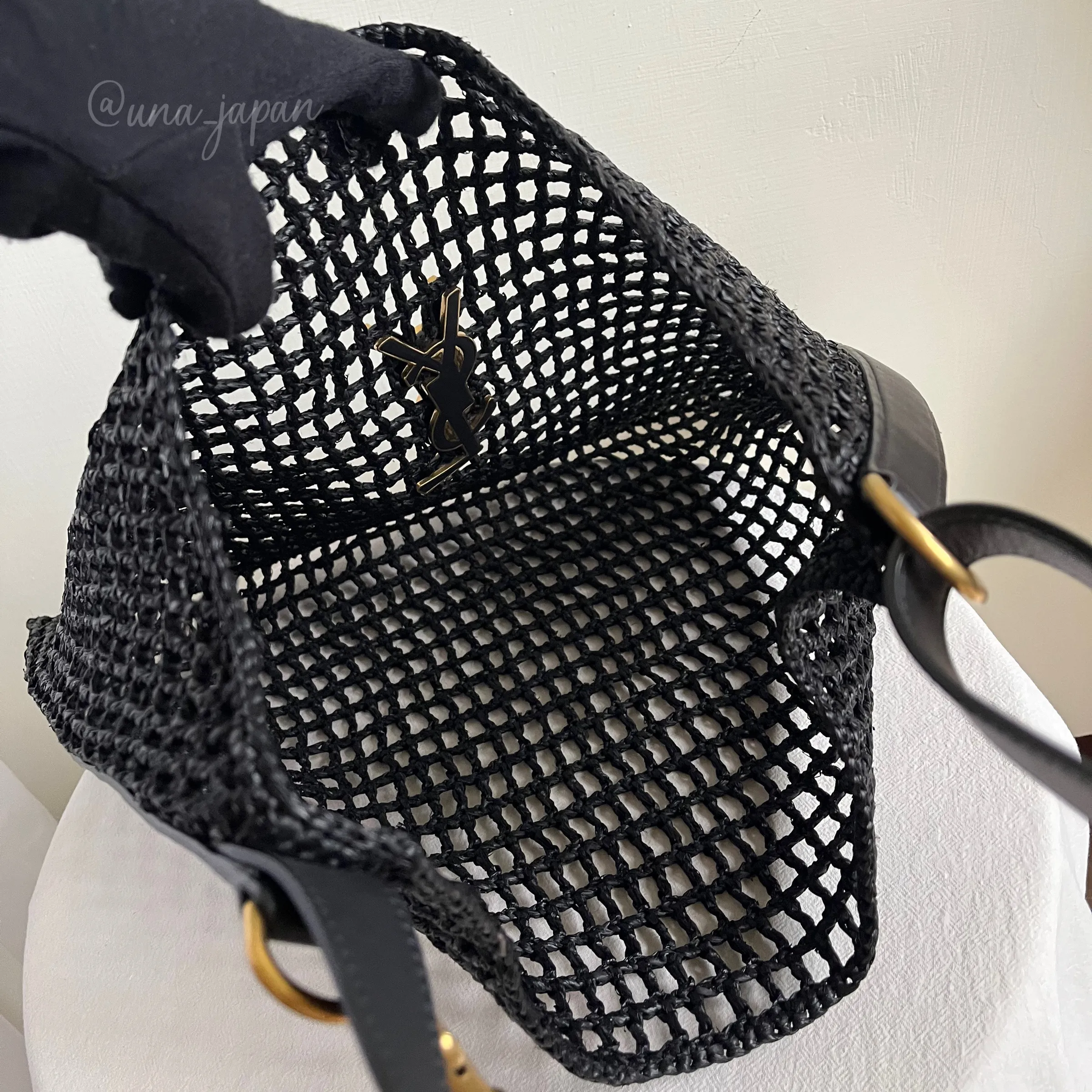 SAINT LAURENT Raffia tote Bag