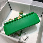 Flap Bag with chunky chain Green
