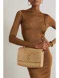 SAINT LAURENT Kate medium raffia shoulder Bag