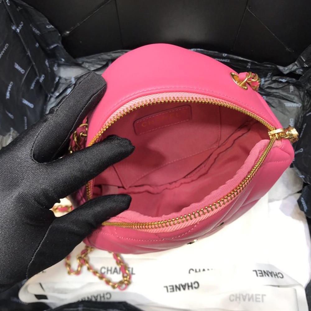 lambskin diamond cut Pink bag