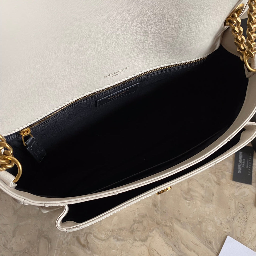 Niki Medium Chain Bag In Lambskin Blanc Vintage - 28 X 20 X 8.5 CM