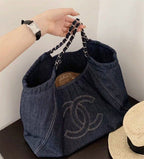 Large Capacity Denim Tote Bag