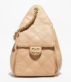 Mini 25 Quilted Leather Handle Shoulder Bag with Chain Strap (20 x 22 x 12.5) cm