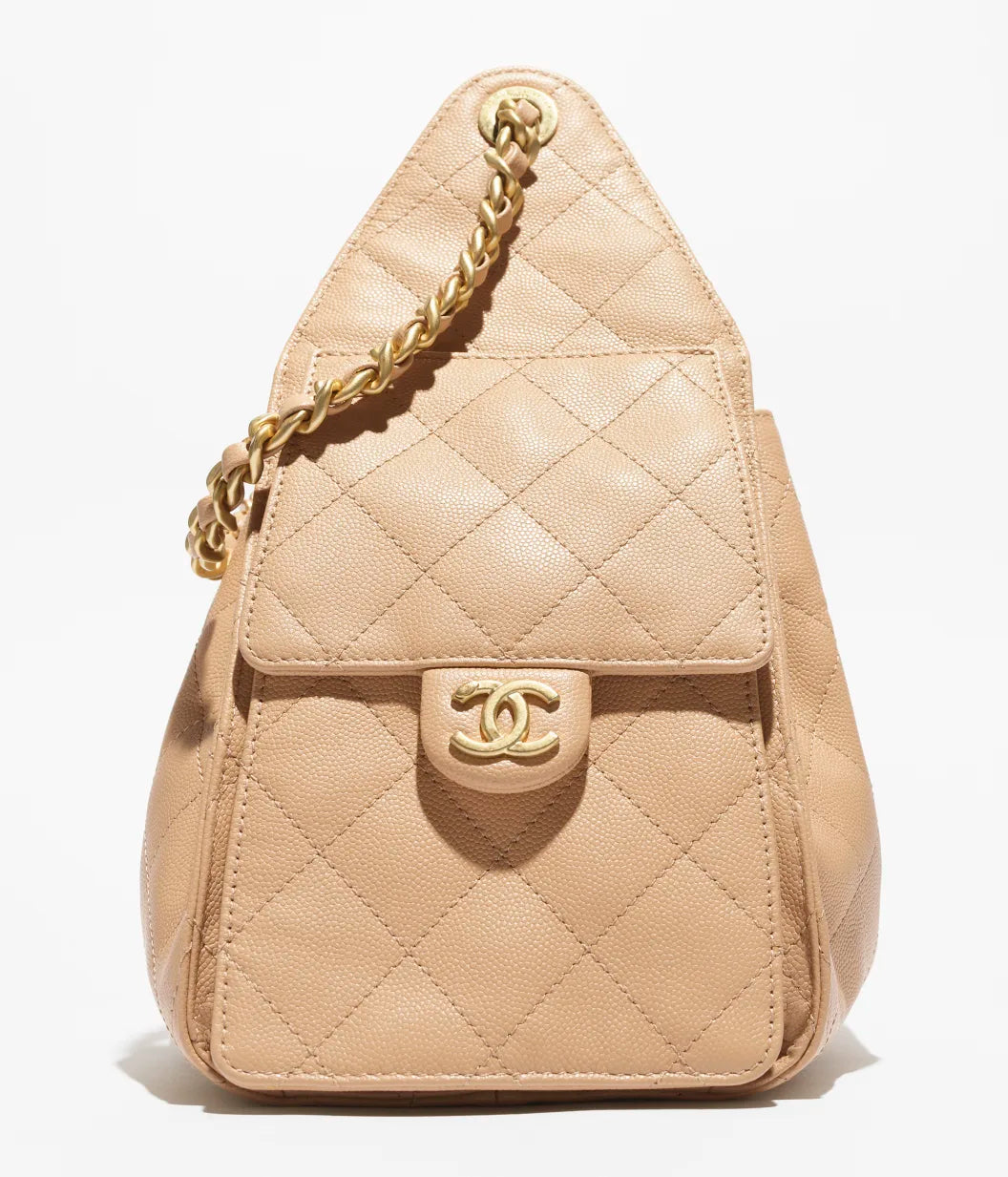 Mini 25 Quilted Leather Handle Shoulder Bag with Chain Strap (20 x 22 x 12.5) cm