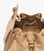 Mini 25 Quilted Leather Handle Shoulder Bag with Chain Strap (20 x 22 x 12.5) cm