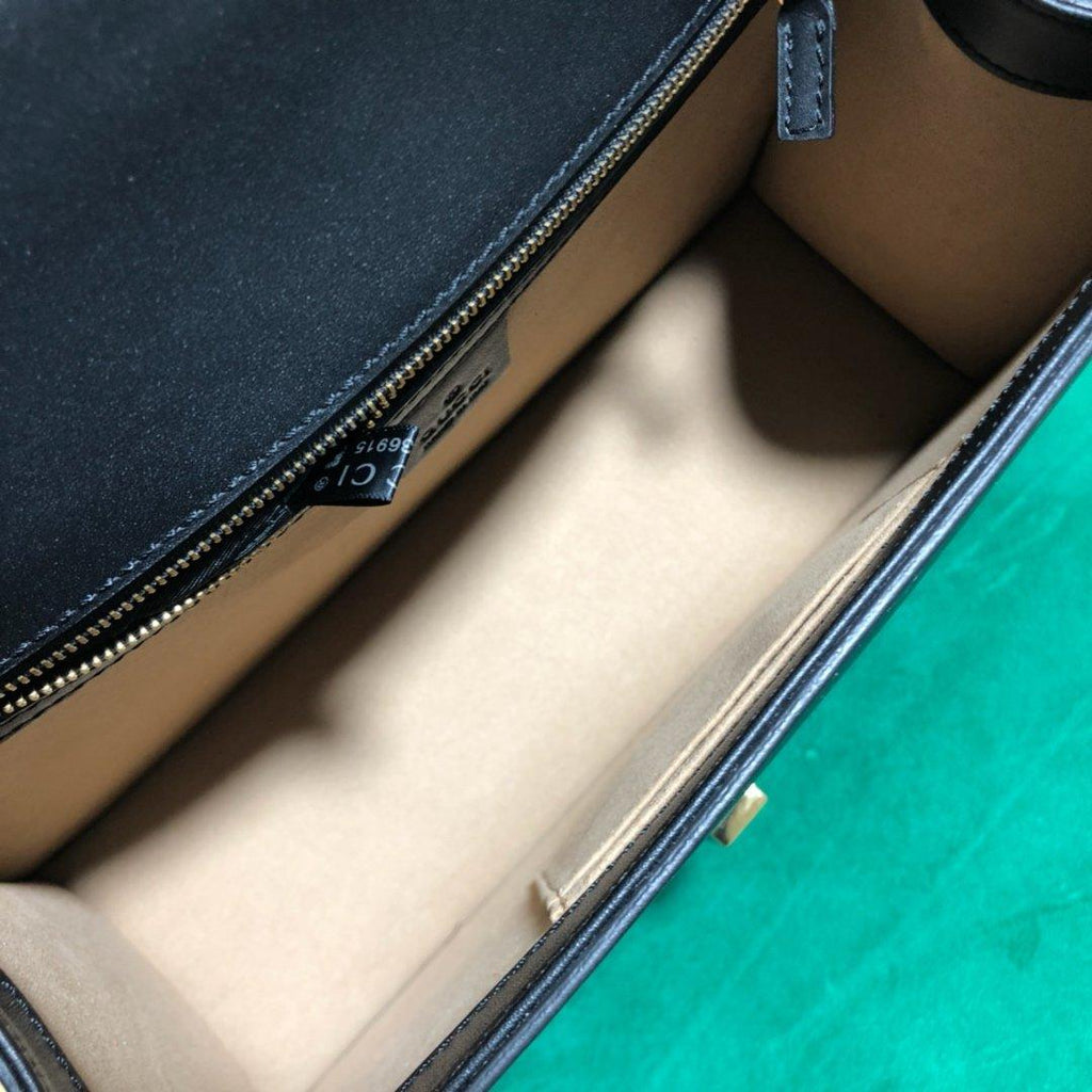 GG Sylvie Leather Medium Top Handle Bag