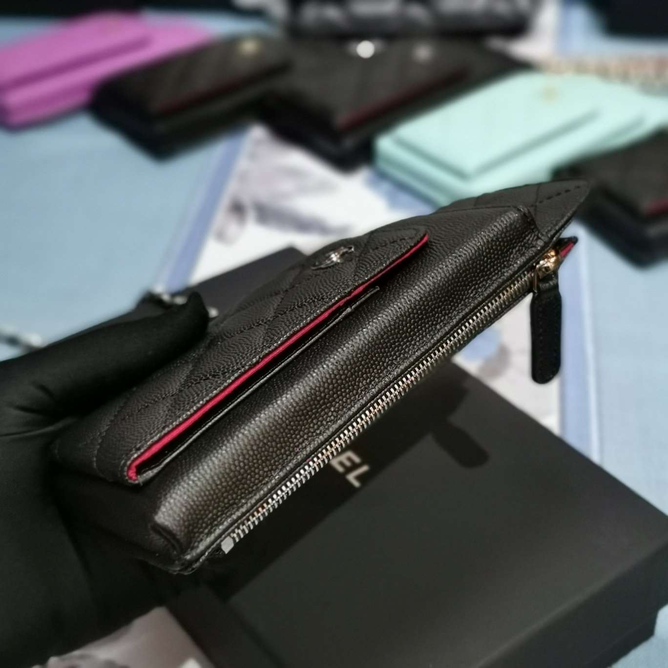 Caviar quilted CC phone holder Wallet