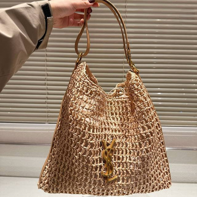 SAINT LAURENT Raffia tote Bag
