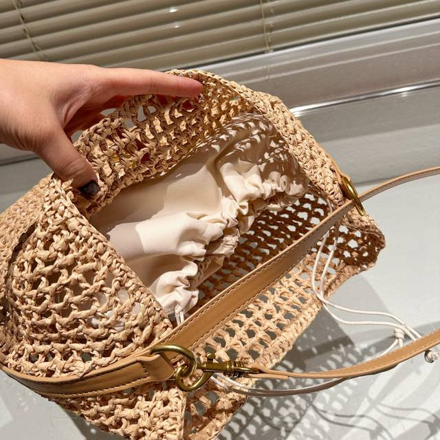 SAINT LAURENT Raffia tote Bag
