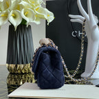 Square Mini Classic Flap Bag Velvet