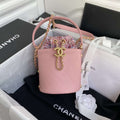 2020 Tweed Soul Bucket Bag Pink
