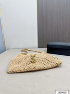 SAINT LAURENT Raffia Tote Bag Beach Casual 37x22cm
