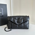 Loulou Puffer Toy Bag In Quilted Lambskin Black Size 23x15.5x8.5