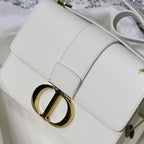 30 MONTAIGNE BAG Latte Box Calfskin