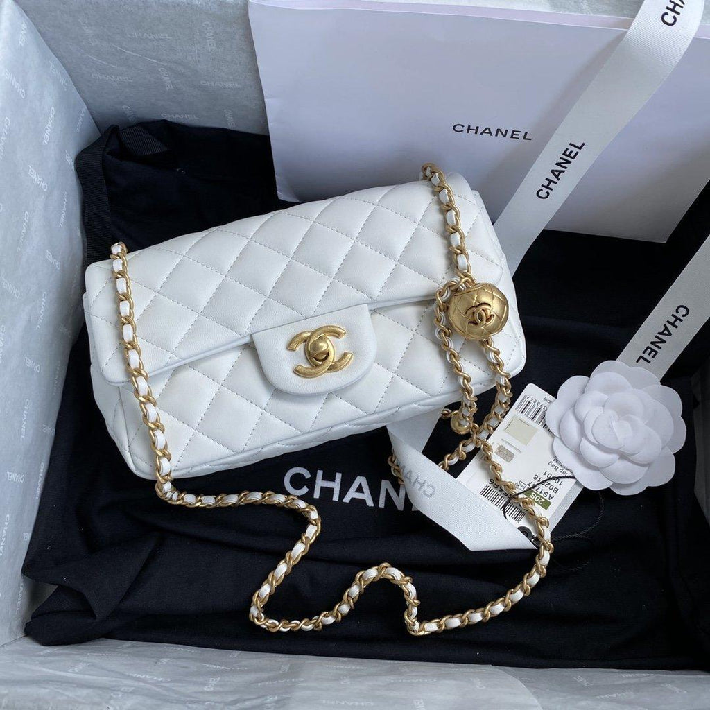 Pearl crush Mini Flap Bag