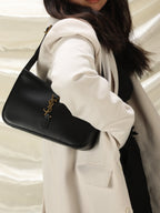 Saint Laurent Le 5 ¡ùãå 7 Hobo Bag In Patent Leather - Black - Women