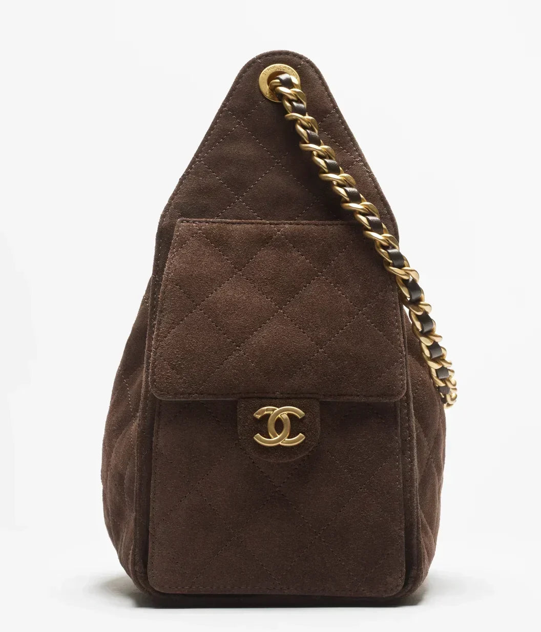Mini 25 Quilted Leather Handle Shoulder Bag with Chain Strap (20 x 22 x 12.5) cm